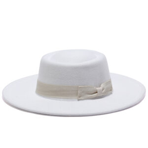 Chapeau feutre style canotier