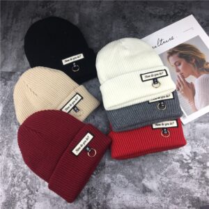Bonnet tricoté style Kpop femme