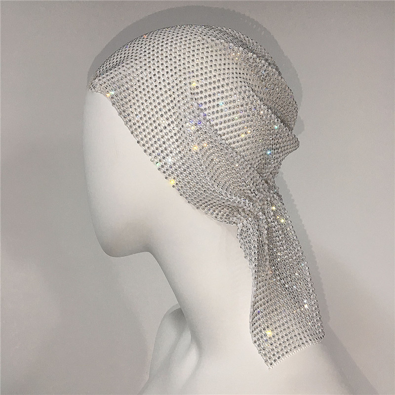 Foulard à Strass Clignotant élastic - Accessoire Soirée Tendance, 120x65 Cm, Réglable, Pour Fête/mariage