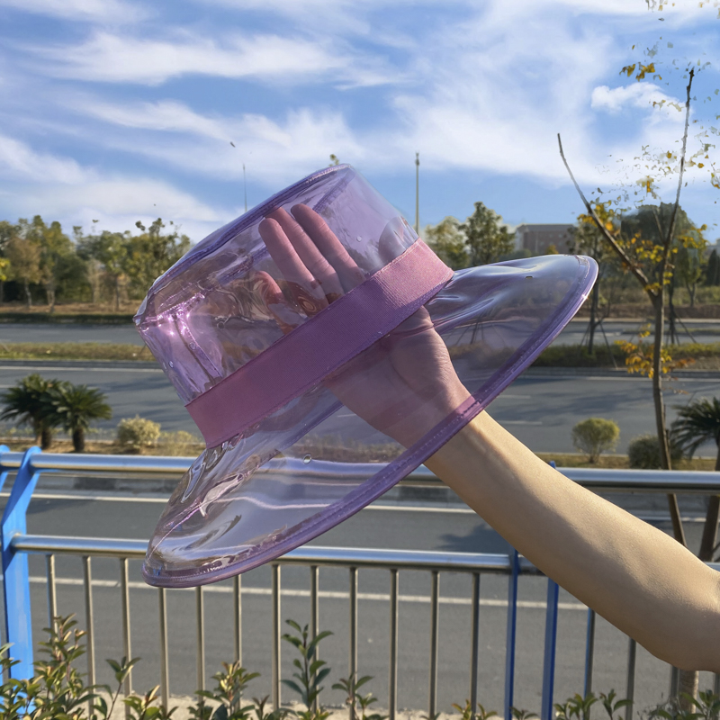 Lot De 2 Chapeaux De Pluie Transparents Pliables Pour Femmes – Imperméables, Protègent Les Cheveux, Visière Incluse