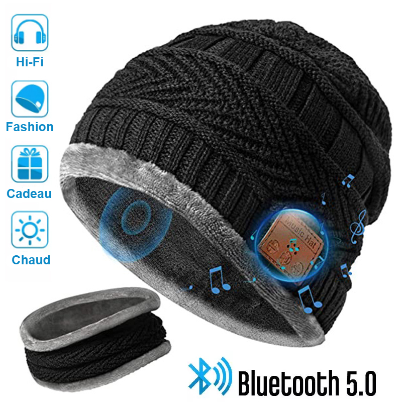 Bonnet connecté Bluetooth + tour de cou - hat-mode