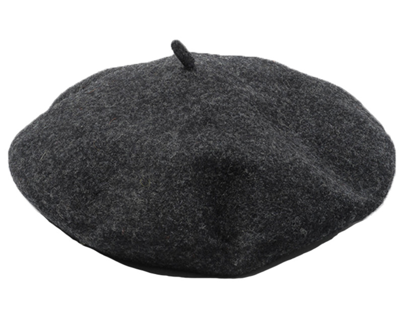 Béret Grand Pour Femme En 100% Laine - Diamètre 29 Cm, Ajustable, Doux Et Fabriqué En Italie