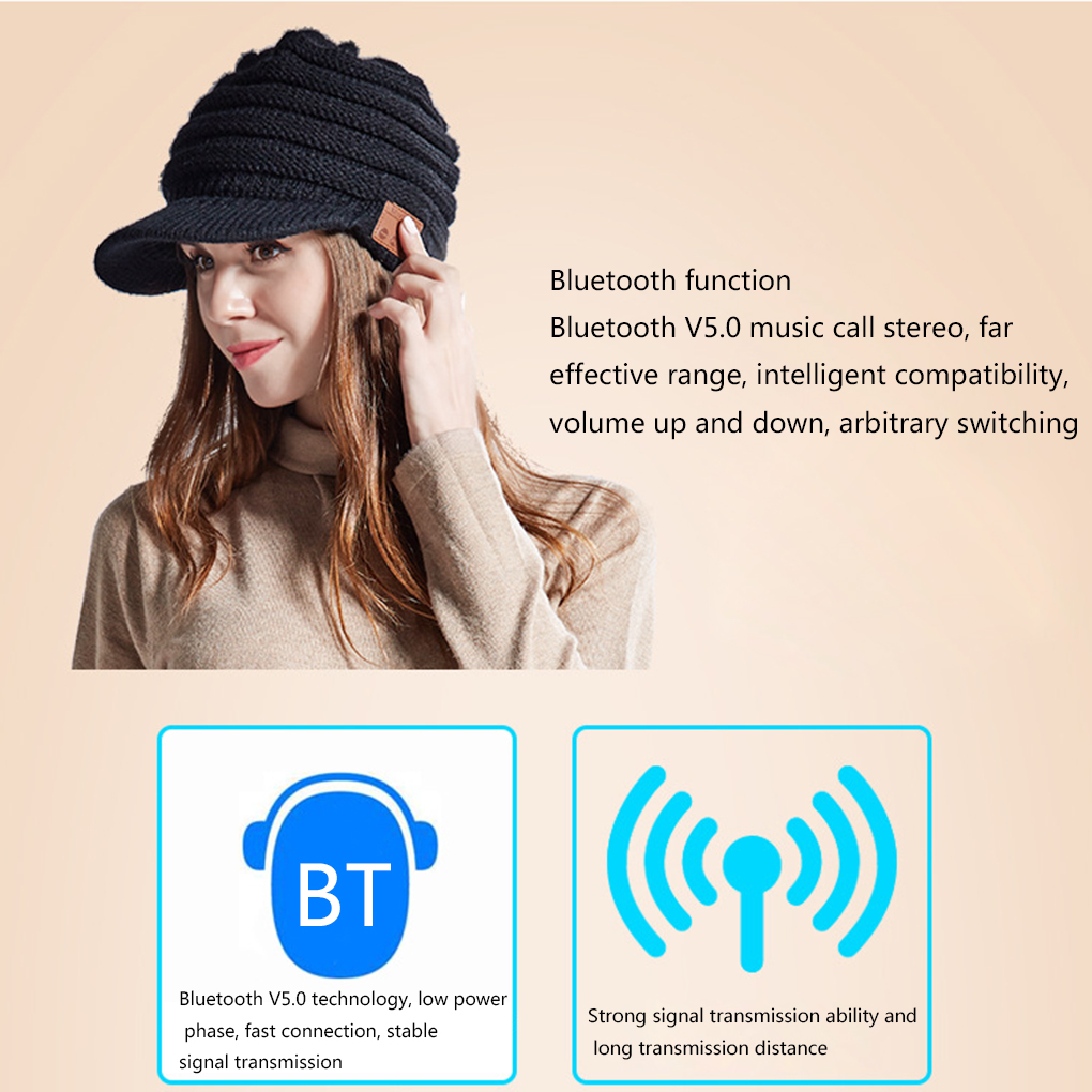 Bonnet casquette de musique sans fil Bluetooth 5.0