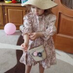 Chapeau de paille enfant et sac à main fleurs
