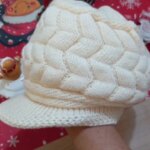 Bonnet casquette femme tricot doublé