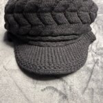 Bonnet casquette femme tricot doublé