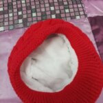Bonnet casquette femme tricot doublé