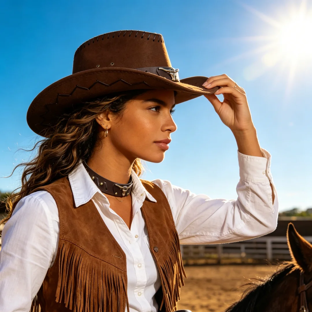 chapeau cowboy western femme