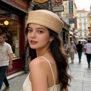 béret femme été pillbox