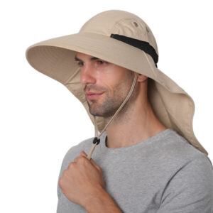 Chapeau à bord large protège nuque